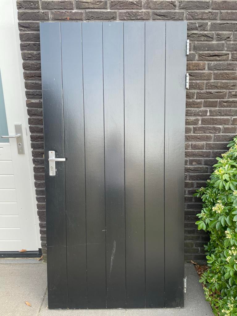 Zwarte poort, Tuin en Terras, Met poort, Gebruikt, Ophalen of Verzenden, Tuinhek