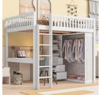 2 persoons hoogslapen met bureau+kast en eventueel matras, Ophalen, Hoogslaper, 160 tot 180 cm, Tweepersoons