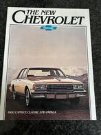 Folder 1980 Caprice Classic en Impala, Chevrolet, Ophalen of Verzenden, Onbekend, Gelezen