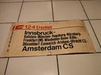 Trein bord, station bord, brocante bord lijn IC 124 Erasmus, Verzamelen, Spoorwegen en Tramwegen, Ophalen of Verzenden, Gebruikt