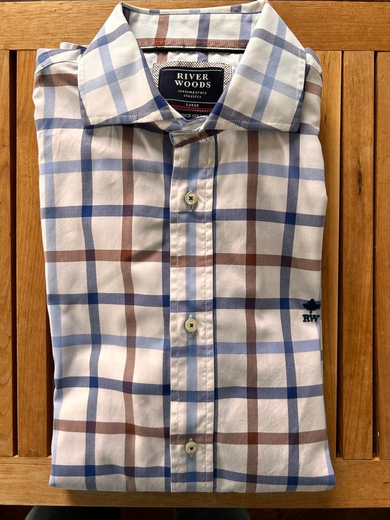 Riverwoods heren overhemd, Ophalen of Verzenden, Zo goed als nieuw, Blauw