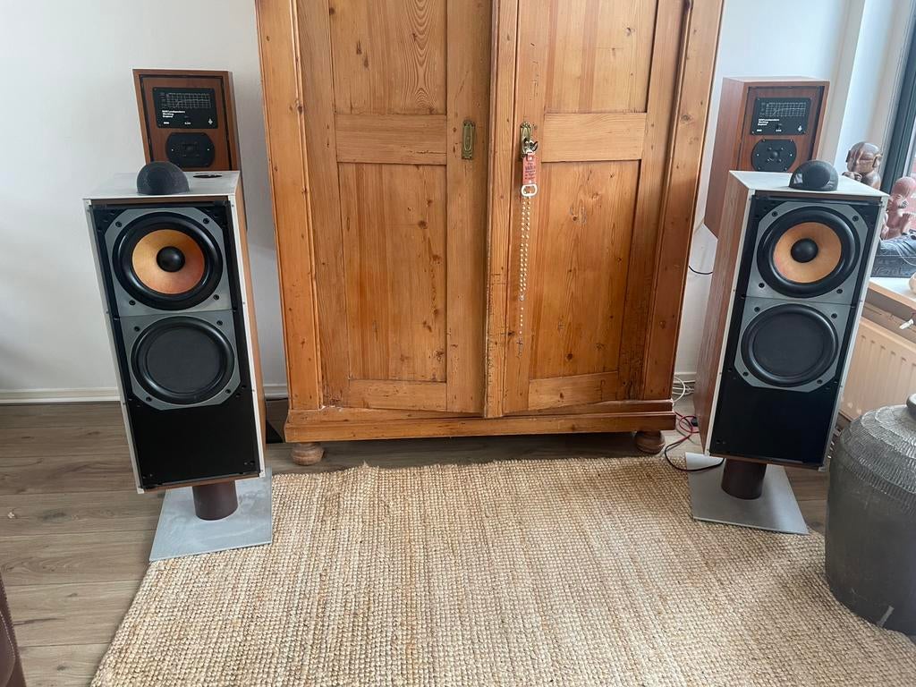 B&w DM7 mkI, Gebruikt, 60 tot 120 watt, Front, Rear of Stereo speakers, Ophalen