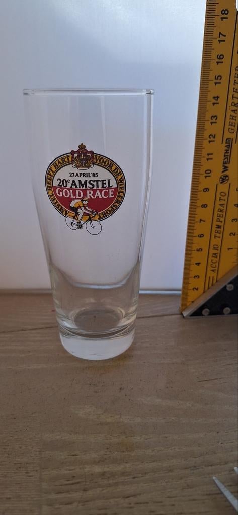 Amstel glas Amstel gold race 1985 (171125), Ophalen of Verzenden, Zo goed als nieuw, Glas of Glazen, Amstel
