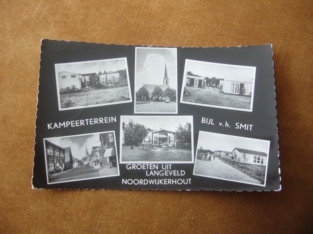 NOORDWIJKERHOUT  =  6 LUIK VAN KAMPEERTERRIEN BIJL V.H. SMIT, Ophalen of Verzenden, 1960 tot 1980, Gelopen