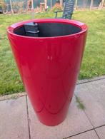 Lechuza ronde plantenbak rood 40cm met bewatering, Tuin en Terras, Ophalen, Kunststof, Minder dan 60 cm, Rond