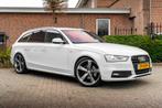 Audi A4 1.8TFSI Aut. 3x S-Line Trekhaak B&O LED, Zwart, 4 cilinders, 1505 kg, Wit