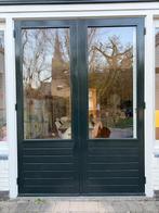 Dubbele tuindeuren incl Hamstra hor - 190x260 cm, Ophalen, Gebruikt, Buitendeur, Hout