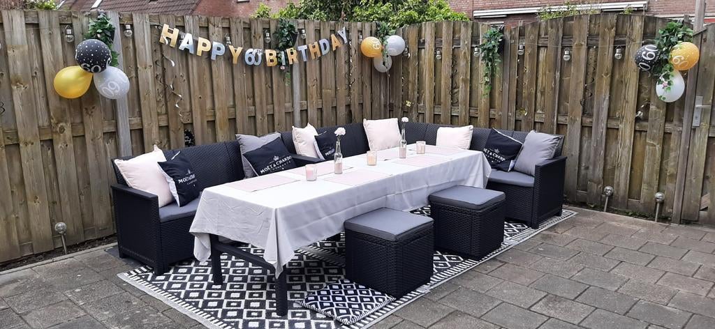 Keter Loungesets (2x) met opbergbox en koelbox, Ophalen, Kunststof, Bank