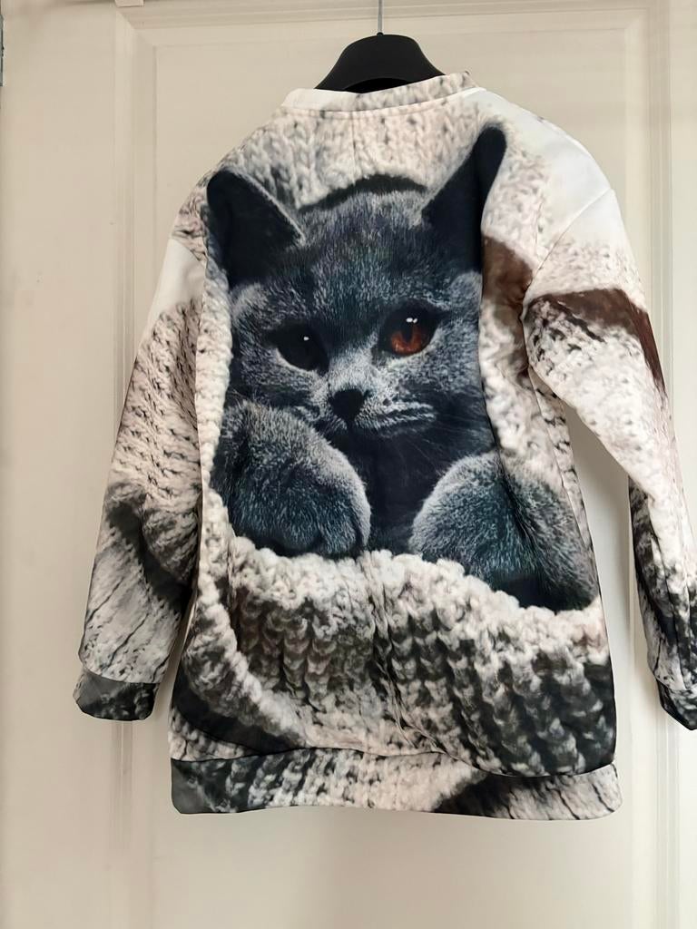 Trui met katten print, Ophalen of Verzenden, Nieuw, Maat 36 (S), Overige kleuren
