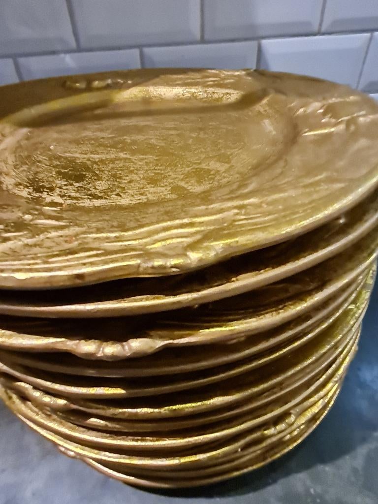 12 terracotta onderborden p/st 2.95, Heikant 21 Kaatsheuvel, Overige typen, Belle Vieille Brocante, Ophalen of Verzenden