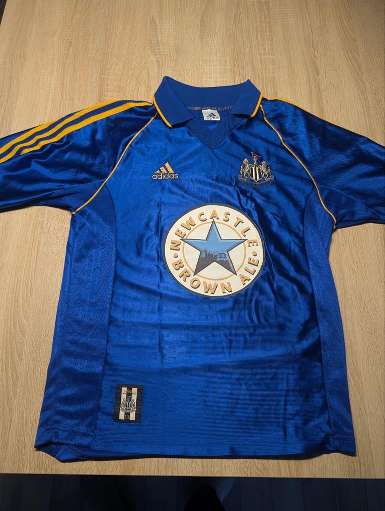 Newcastle United Retro Voetbalshirt Shearer #9, Blauw, Overige maten, Ophalen of Verzenden, Zo goed als nieuw