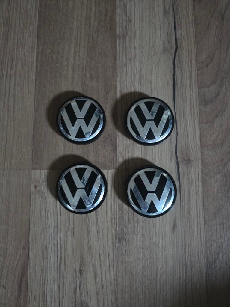 Set 4x VW Naafdoppen 1J0 601 171 Golf 4 Bora Polo Passat, Auto diversen, Wieldoppen, Ophalen of Verzenden, Gebruikt