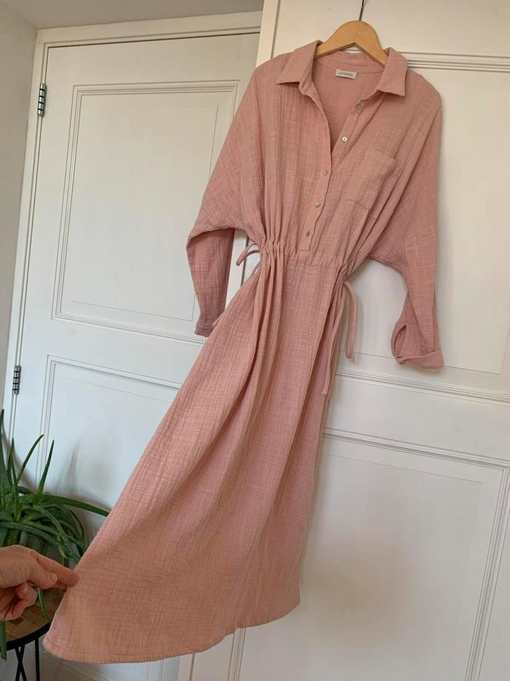 JCSOPHIE licht roze maxi jurk maat 36 of groter, Kleding | Dames, Jurken, Zo goed als nieuw, Maat 36 (S), Roze, Onder de knie