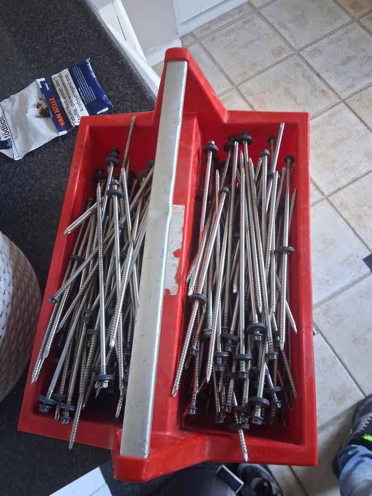 Dakschroeven - Diverse lengtes en maten, Doe-het-zelf en Verbouw, IJzerwaren en Bevestigingsmiddelen, Ophalen of Verzenden, Gebruikt