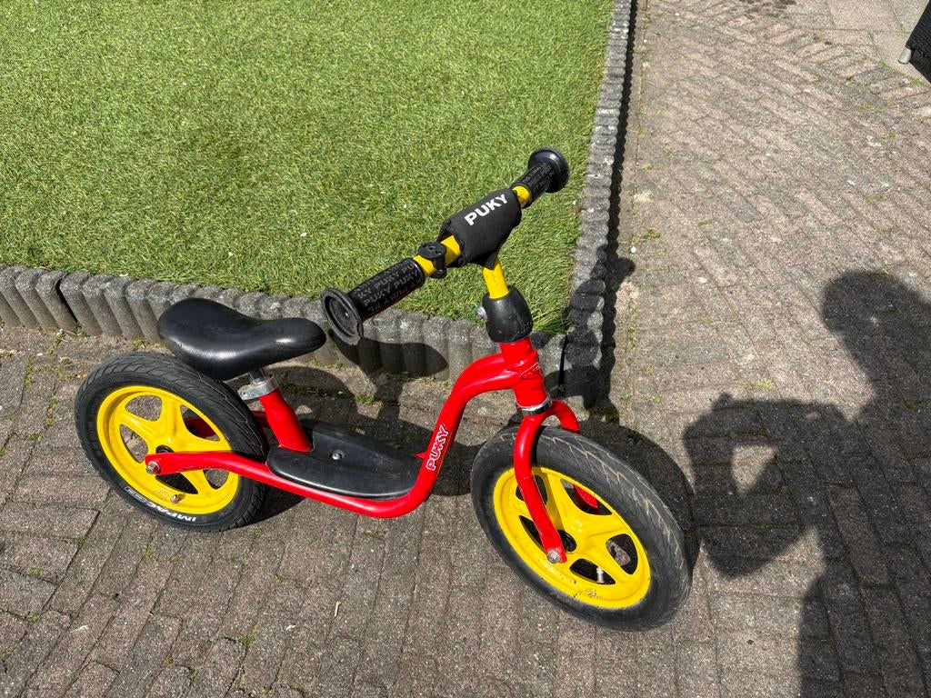 Puky loopfiets groot - rood/geel, Ophalen, Gebruikt, Minder dan 16 inch