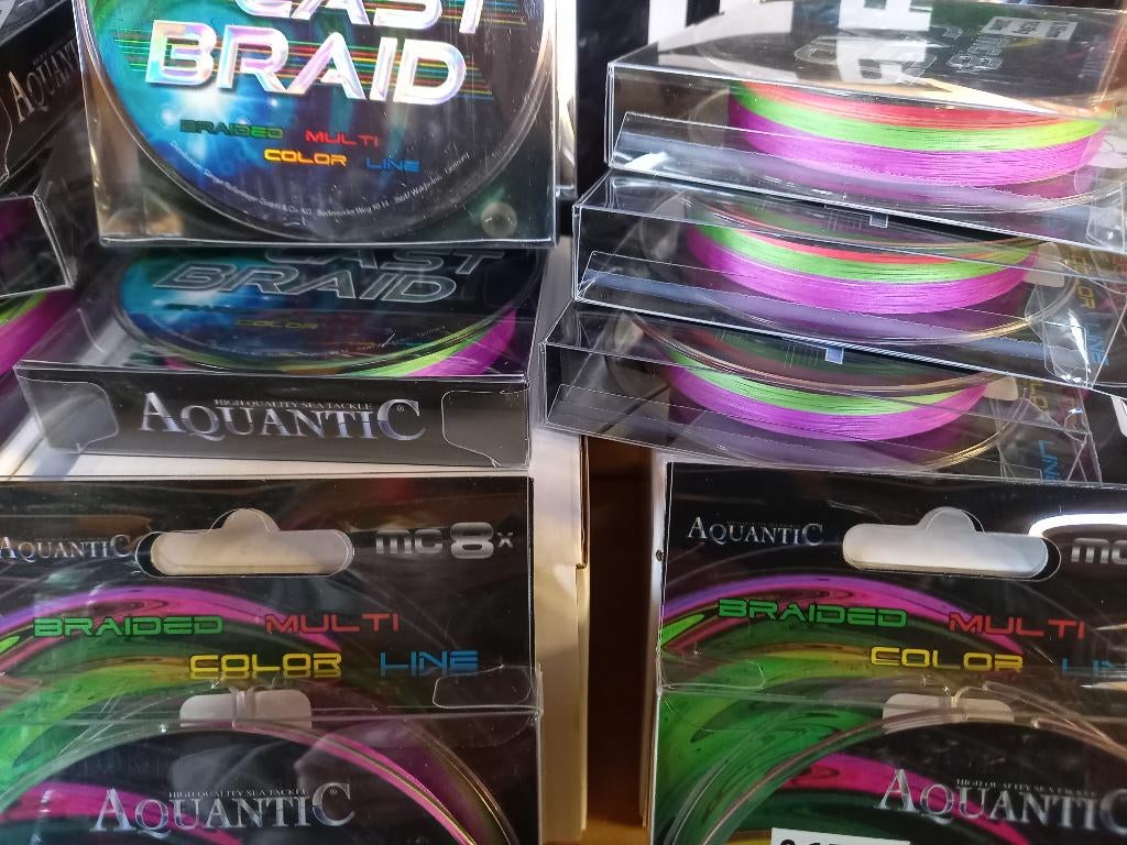 200m Gevlochten lijn 8Braid (Multicolor) diverse maten..., Overige typen, Ophalen of Verzenden, Bodenroderweg, Aquantic