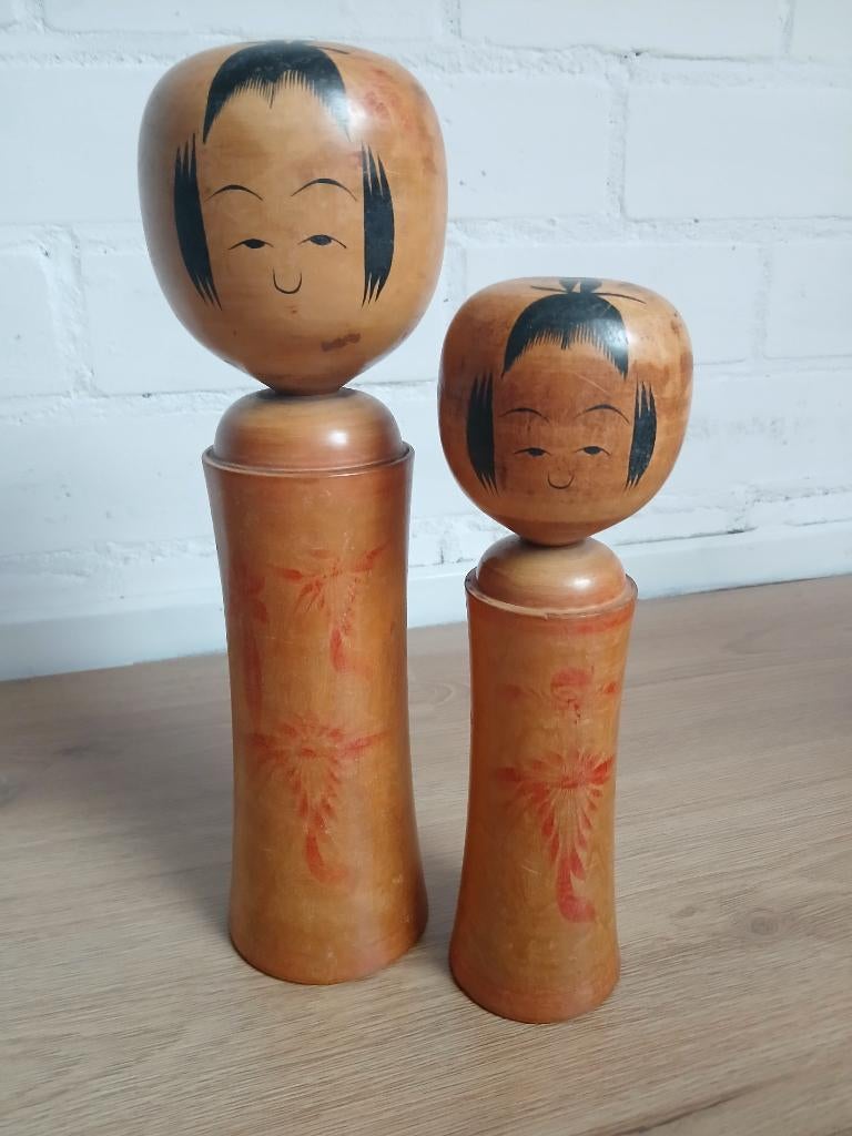 Japanese traditional kokeshi set, Ophalen of Verzenden