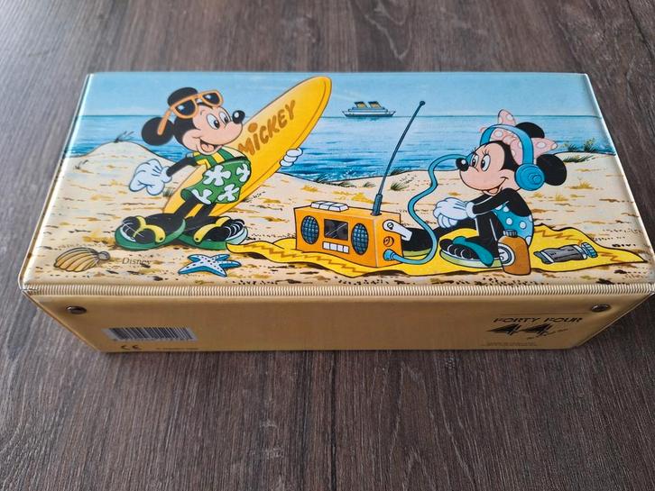 Mickey Minnie strand cassette koffer Disney 1992 retro (44), Verzamelen, Disney, Gebruikt, Mickey Mouse, Ophalen of Verzenden