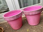 2 kunststof bloempotten (dianeter 39cm, hoog: 35cm), Tuin en Terras, Bloempotten, Ophalen, Kunststof, Gebruikt, Rond