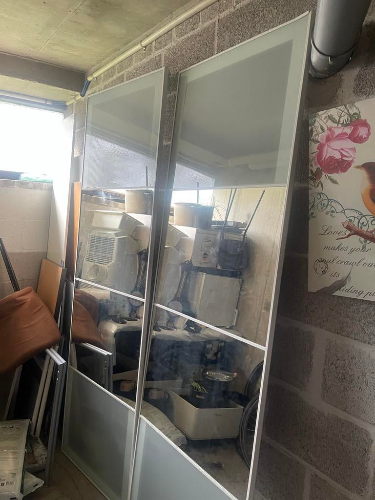 Schuifdeuren Ikea - Ideaal voor kasten of als ruimteverdeler, Doe-het-zelf en Verbouw, Deuren en Horren, Gebruikt, Minder dan 80 cm