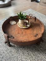 Oud houten Indiase Chakki salontafel, Huis en Inrichting, Ophalen, 50 tot 100 cm, Zo goed als nieuw, Minder dan 50 cm