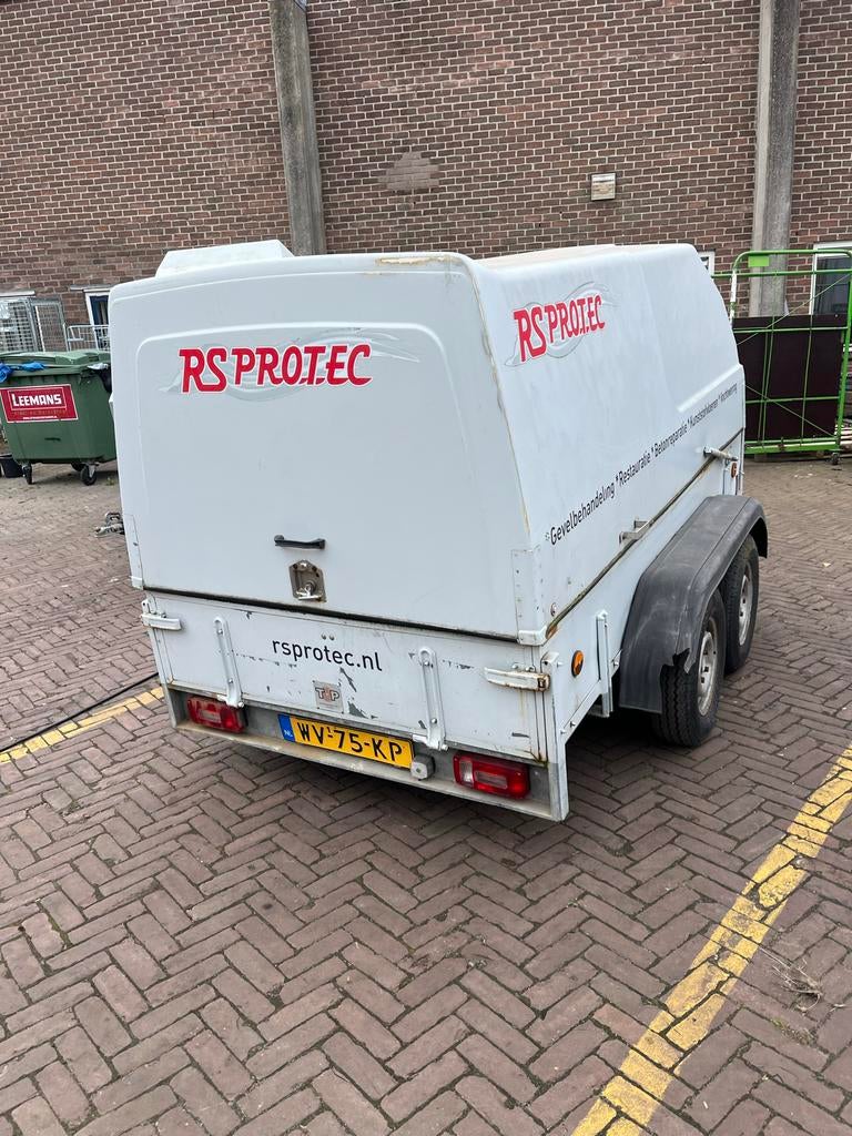 Professionele Hogedrukreiniger op Aanhanger -, Tuin en Terras, Ophalen, Gebruikt, Benzine