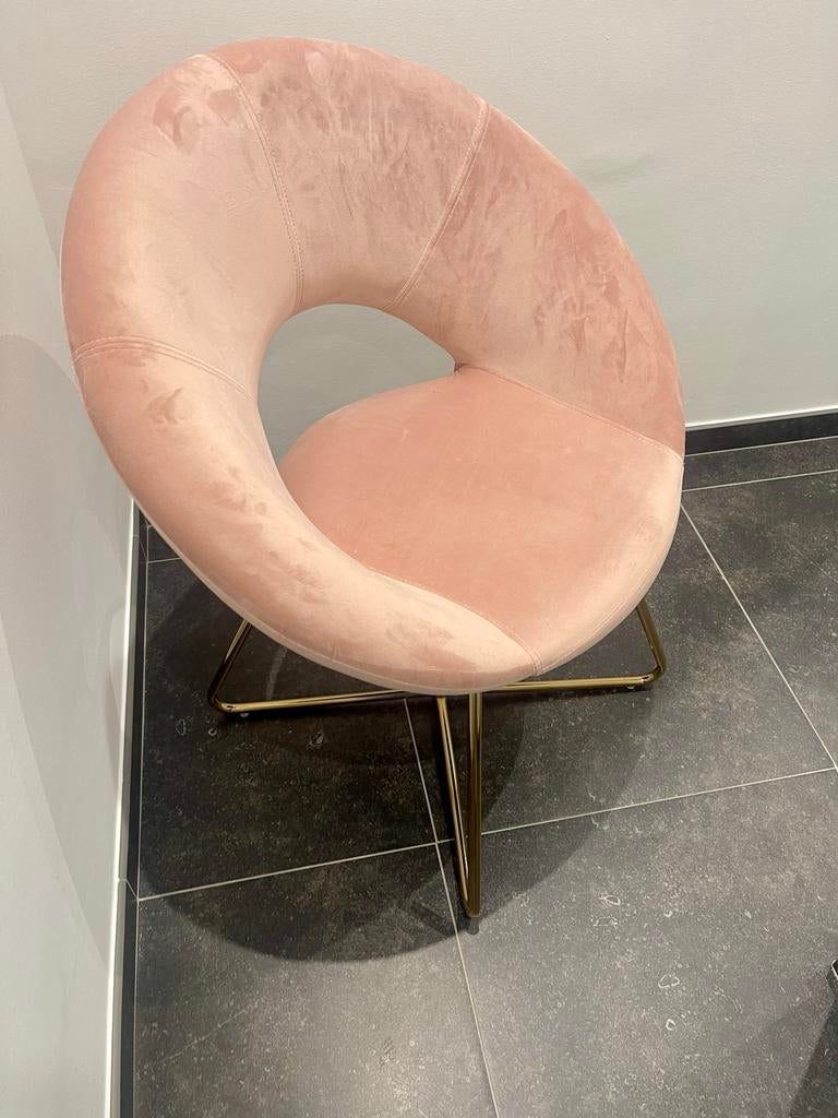 Nieuw Roze Velvet Stoeltje van Loods5, Huis en Inrichting, Stoelen, Ophalen, Overige kleuren, Velvet, Nieuw