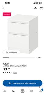 Nachtkast Kullen Ikea, Huis en Inrichting, Ophalen, Minder dan 50 cm, Zo goed als nieuw, Minder dan 100 cm