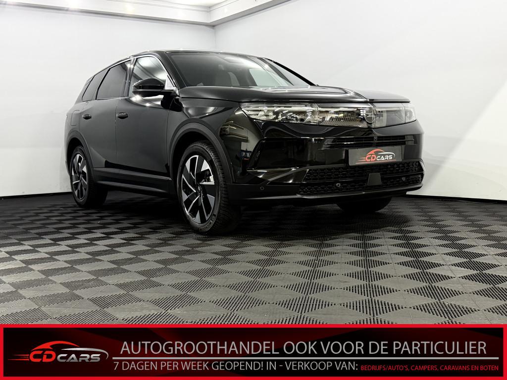 Opel Grandland 1.2 Turbo Hybrid GS-e 360 Camera, Navi, Half, Auto's, Opel, Gebruikt, 1199 cc, Leder en Stof, Zwart