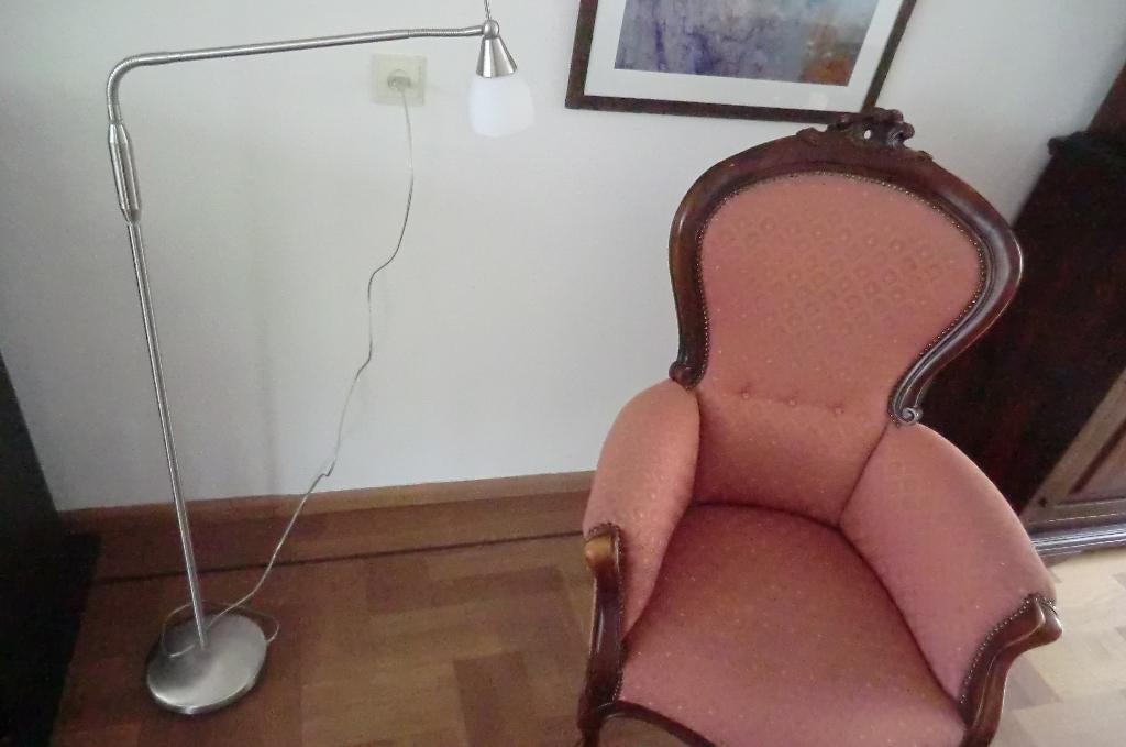 metalen staande lamp / vloerlamp / touch lamp - Highlight, Ophalen, Gebruikt, Glas, 150 tot 200 cm