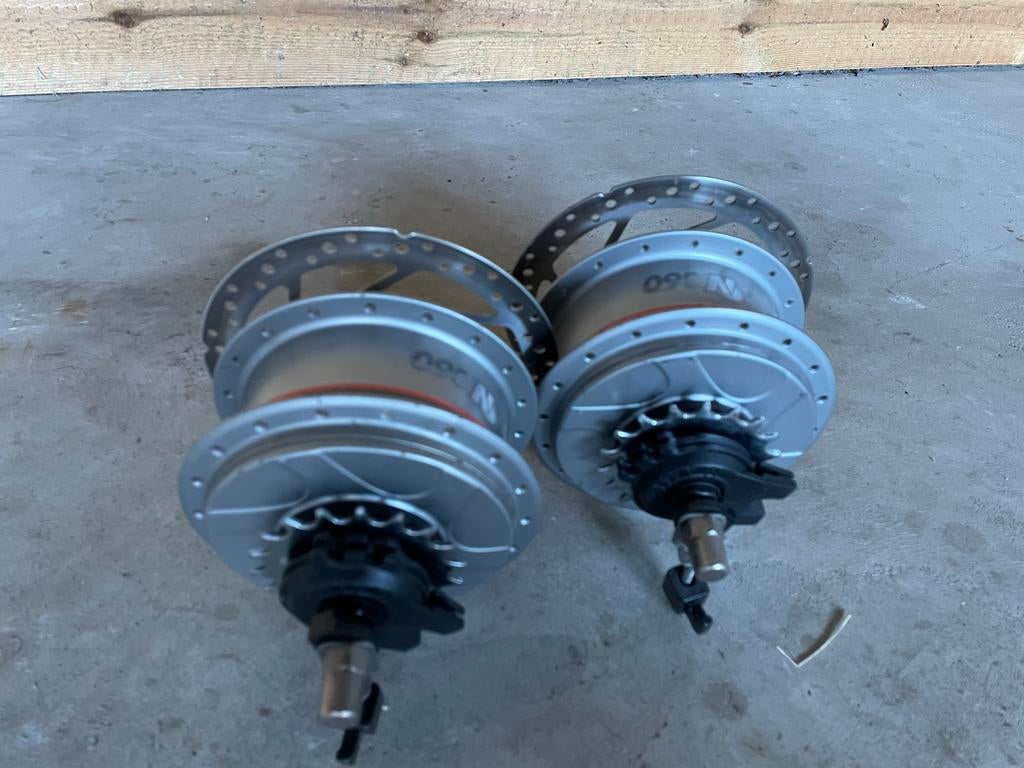 NuVinci N360 (2 stuks) naaf met schijfrem en bediening, Ophalen of Verzenden, Gebruikt, Wiel