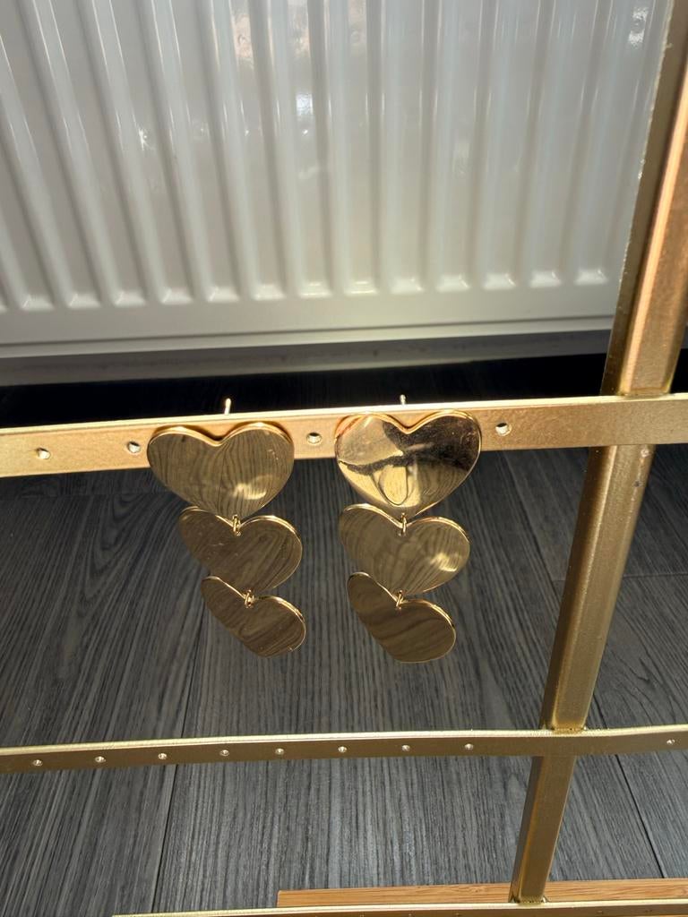 Gouden hartjes oorbellen van My Jewellery, NIEUW!, Overige materialen, Nieuw, Ophalen of Verzenden, Knopjes of Stekers