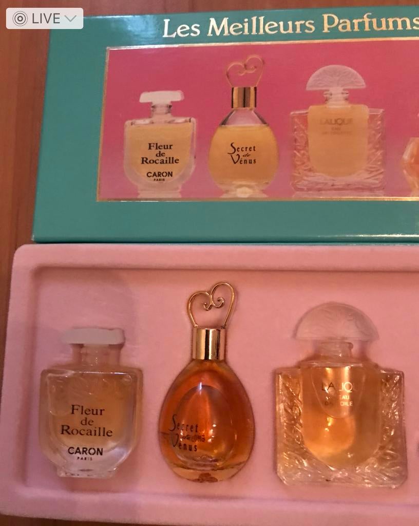 set 5 miniaturen weil/lalique/worth/caron/fath edt vol, Ophalen of Verzenden, Nieuw, Miniatuur, Gevuld