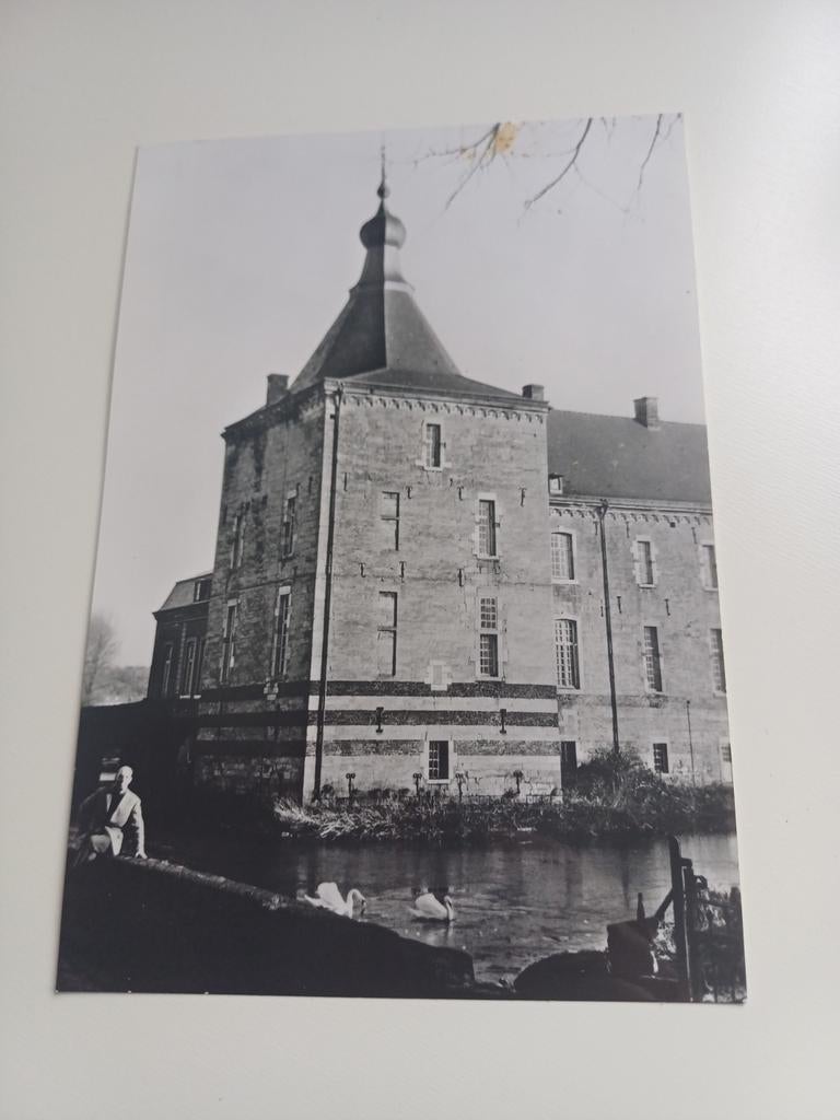 Fotokaart Oud ValkenburgKasteel Genhoes met William Halewijn, Ophalen of Verzenden, 1960 tot 1980, Ongelopen, Limburg