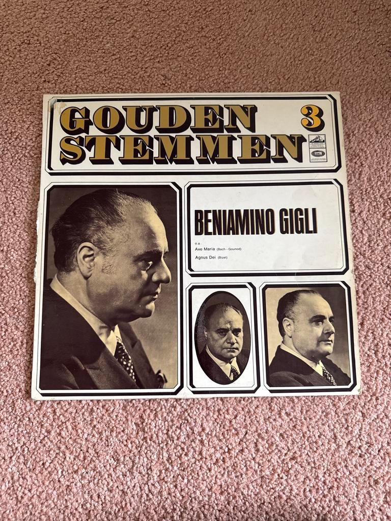 Gouden Stemmen no 3 LP Beniamino Gigli, Ophalen, Gebruikt, Romantiek, 12 inch