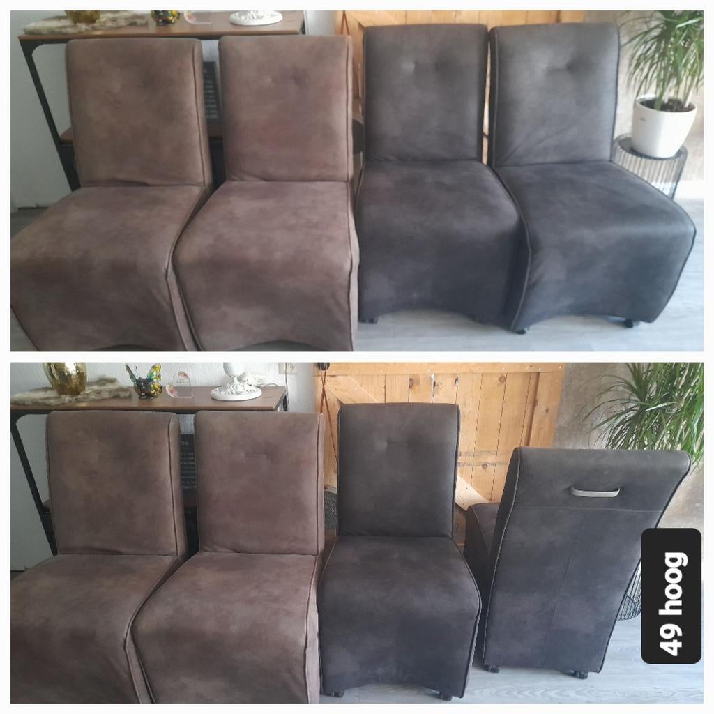 Complete eethoek met stoelen, Ophalen of Verzenden, Gebruikt, 4 tot 6 stoelen