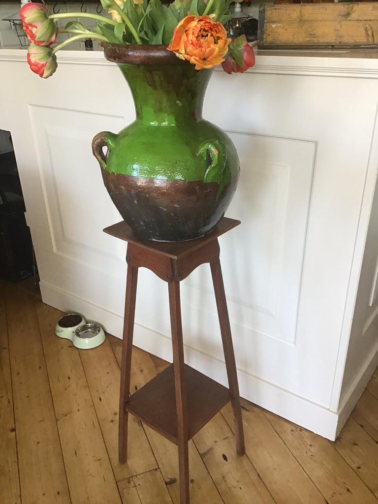 Antiek eiken plantentafeltje, Ophalen