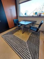 Buisstoelen met tafel - Zwarte skybekleding, Huis en Inrichting, Ophalen, Gebruikt, Twee, Zwart