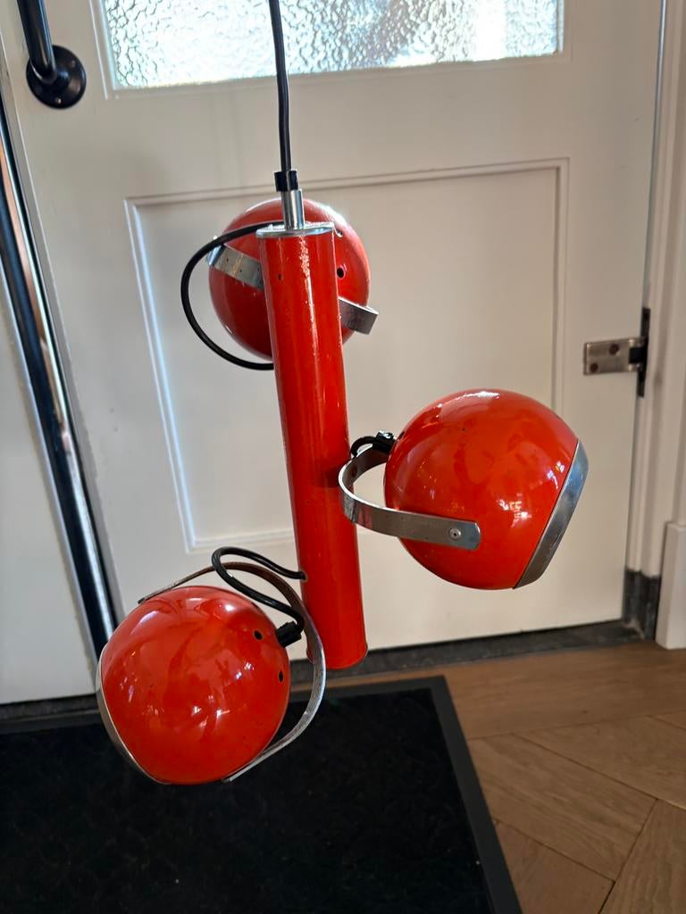 Jaren 60 hanglamp, Ophalen of Verzenden, Gebruikt, Minder dan 50 cm