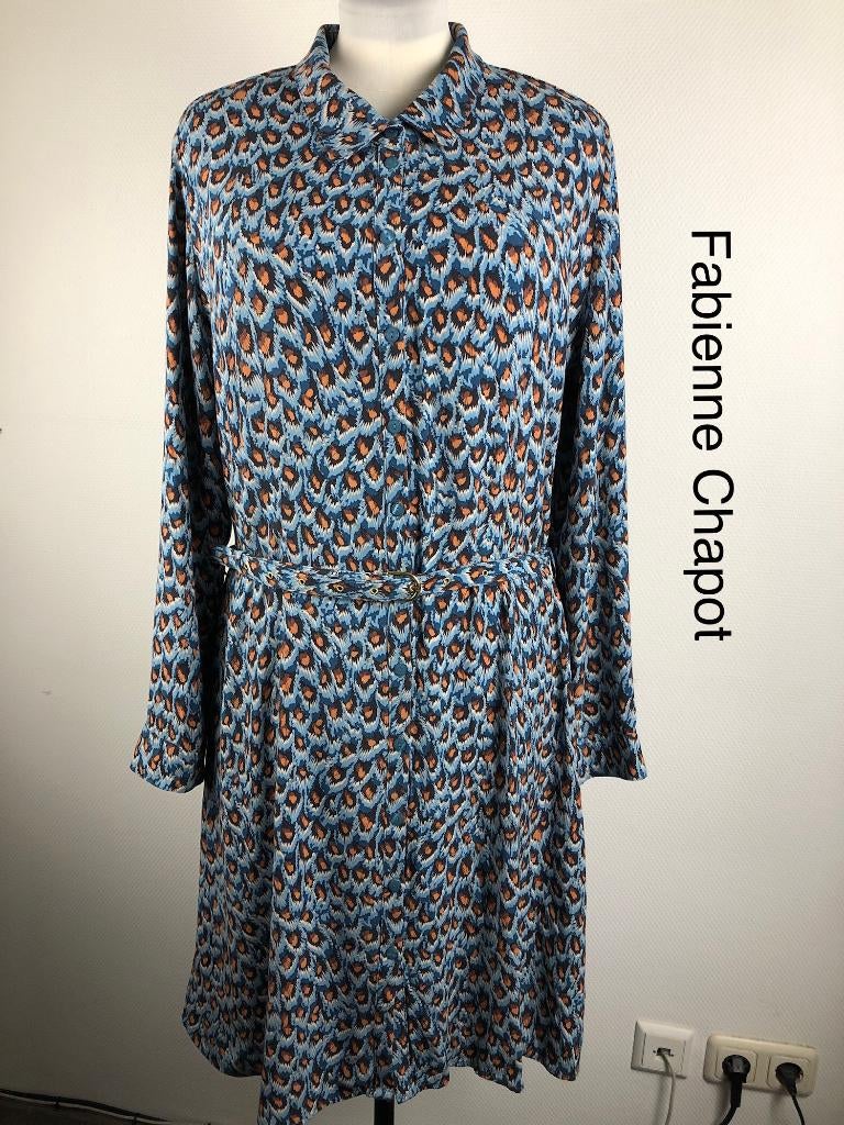 Fabienne Chapot Jurk  (mt: 44) 19,2/8922, Blauw, Maat 42/44 (L), Ophalen of Verzenden, Zo goed als nieuw