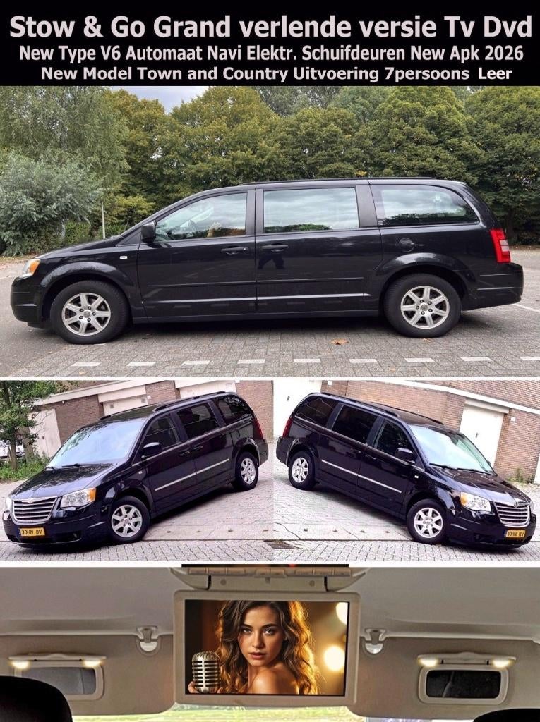 Grand Town&country 3.8i Stow n Go Leer 7p Nav Dvd Tv Inr Mog, 450 kg, 2222 kg, Grand Voyager, 7 stoelen