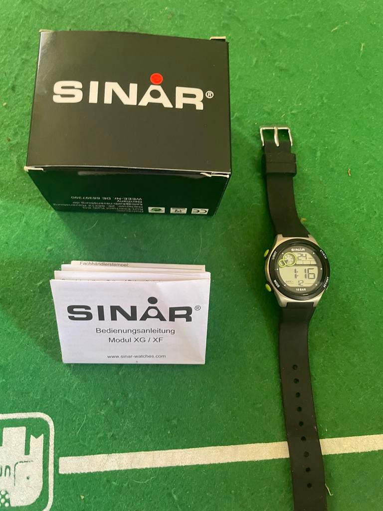 Sinar digitaal horloge, Ophalen of Verzenden, Zo goed als nieuw, Zwart, Jongen of Meisje