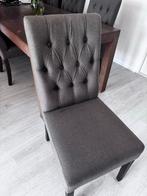 6x Eetkamerstoelen met Knopen, Ophalen, Gebruikt, Grijs, Vijf, Zes of meer stoelen