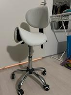 Ergonomische zadelkruk, Huis en Inrichting, Bureaustoelen, Ophalen, Wit, Zo goed als nieuw, Bureaukruk
