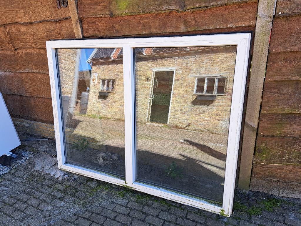 Kunststof kozijnen, Ophalen, Gevelraam of Ruit, 80 tot 120 cm, Zo goed als nieuw