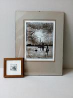 Zeegezichten. Schilderijen. Etsen.Boten. Pr.p/st.vanaf, Ophalen of Verzenden