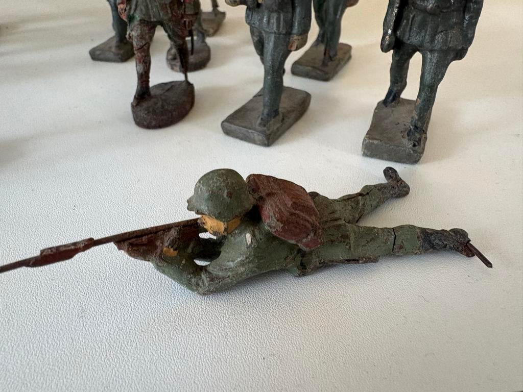 Groep Nederlandse Militairen Elastolin, Ophalen of Verzenden, Landmacht, Nederland, Miniatuur of Beeldje