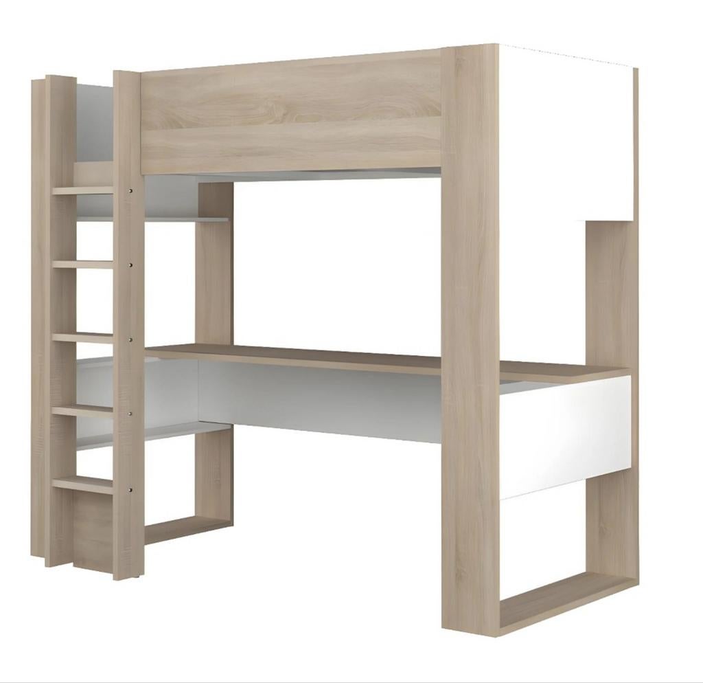 Hoogslaper Noah wit/eiken, Ophalen, Gebruikt, Hoogslaper