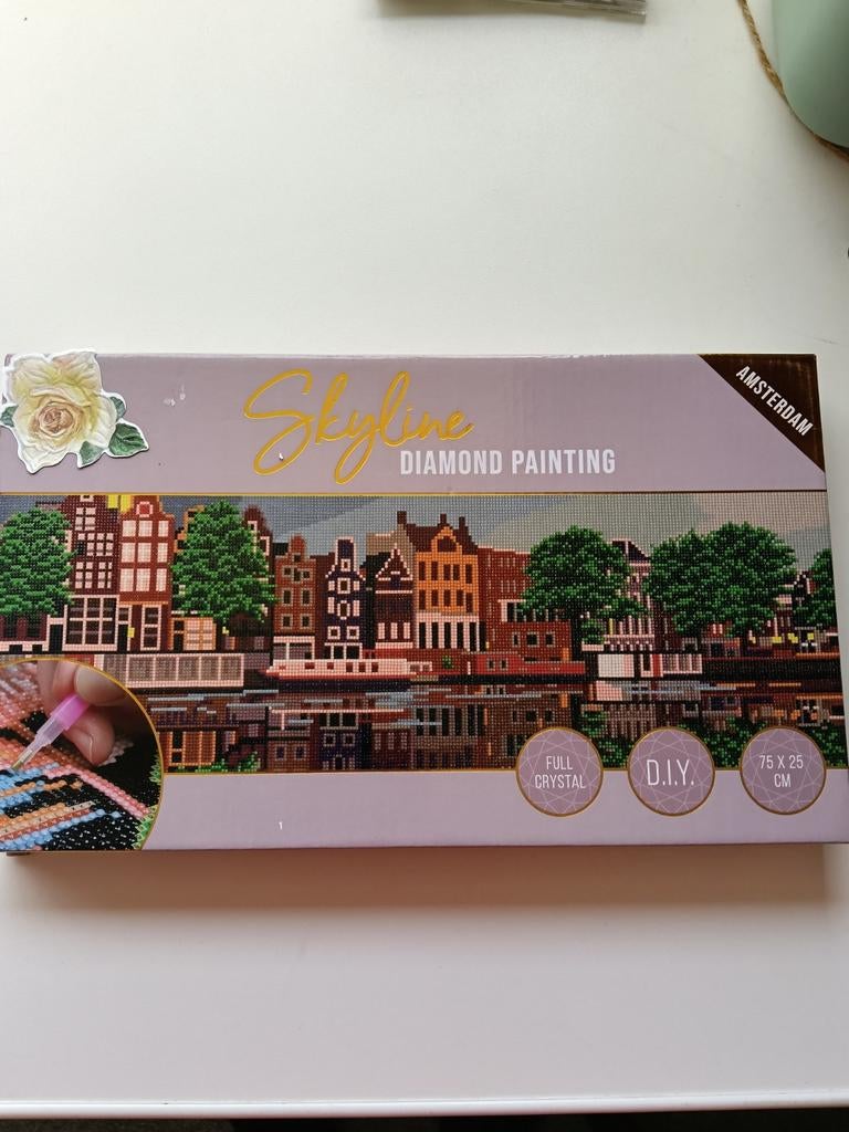 Diamond Painting ( Amsterdam ) ( nieuw ), Hobby en Vrije tijd, Borduren en Borduurmachines, Ophalen, Nieuw, Borduurpakket