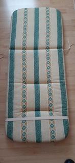 Tuinstoelkussen Groen/Geel Gestreept ZGAN!!!, Ophalen, Zo goed als nieuw